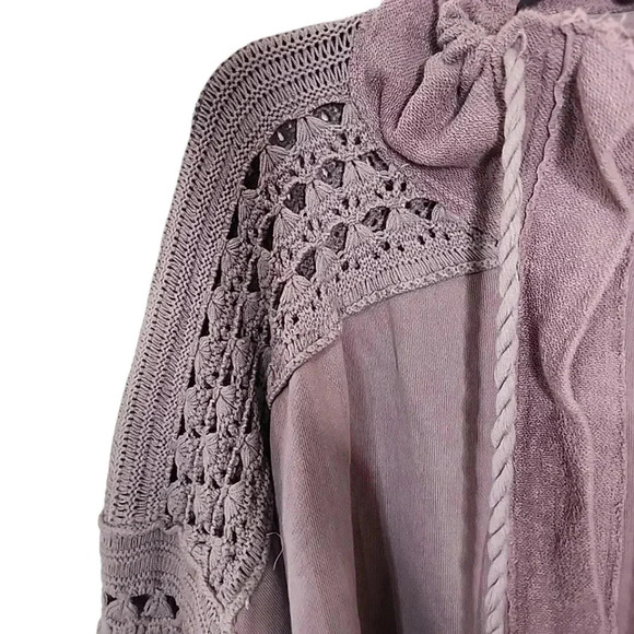 Free People Dune Bug Zipper Crochet Oversize Cardigan Jacket Size M NWT … - Picture 3 of 7